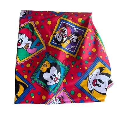Panel de tela vintage Animaniacs estampado de dibujos animados rojo 22" X 45" chatarra de algodón 1994 Foto 1 de 3