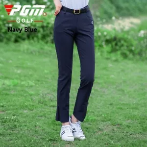 PGM Women Slim Split Golf Pants Ladies Elastic Waistband Quick Dry Golf Trousers - Picture 1 of 15