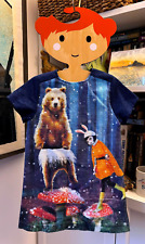 filou & friends t-shirt scandi navy ballerina bear dress age 2-3 years