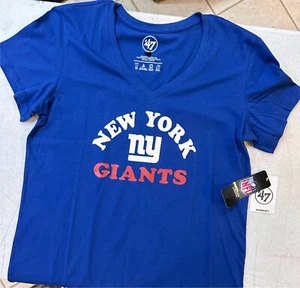 New York Giants NFL Women’s S/S Blue Home Retro Shirt Ladies Game Day Shirt (L) - Picture 1 of 3