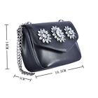 Women's Designer Style Flower Jewel Detail Mini Bag Ladies Shoulder Bag Handbag