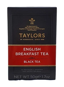 Taylors of Harrogate English Breakfast Tea , 50g, 20 teabags