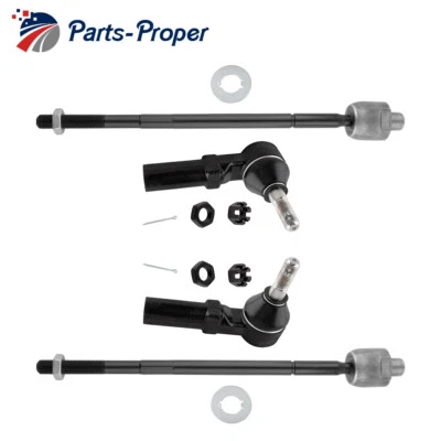 Qty(4) Front Inner & Outer Tie Rod Ends Fits Saturn SC SL SW Series 1991-2002 - Image 1 of 4