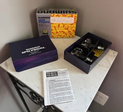 NEW Shimano PD-M747 Clipless Mountain Bike Pedals NOS 🔥🔥 - Image 1 of 4