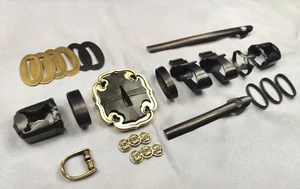 Brass Black Full Tachi fitting for Japanese samurai Sword Parts - Picture 1 of 10