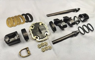 Brass Black Full Tachi fitting for Japanese samurai Sword Parts - Image 1 of 4