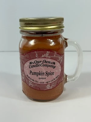 Especia de calabaza 13 oz.  Vela Mason Jar de Our Own Candle Company -NUEVA- Foto 1 de 4