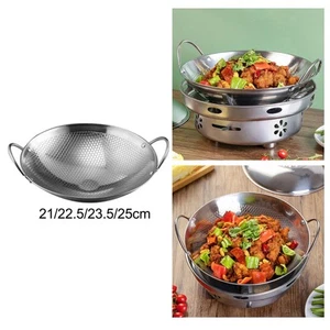 Edelstahl Wok, Tiefe Bratpfanne, Wok mit Leitungszeichnung, Chinesischer Wok, - Bild 1 von 21
