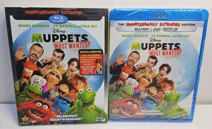 Muppets Most Wanted (Blu-ray/DVD, 2014, 2-Disc, Disney, Slipcover) NEW, SEALED - Picture 1 of 8