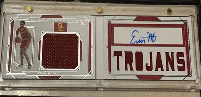 2021 Evan Mobley Colligent National Treasures Rookie Auto Booklet /35 - Image 1 of 2