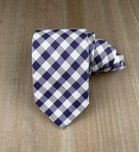 DONALD TRUMP Signature Collection Silk Tie Purple Checker Design W3.5xL58 - Picture 1 of 5