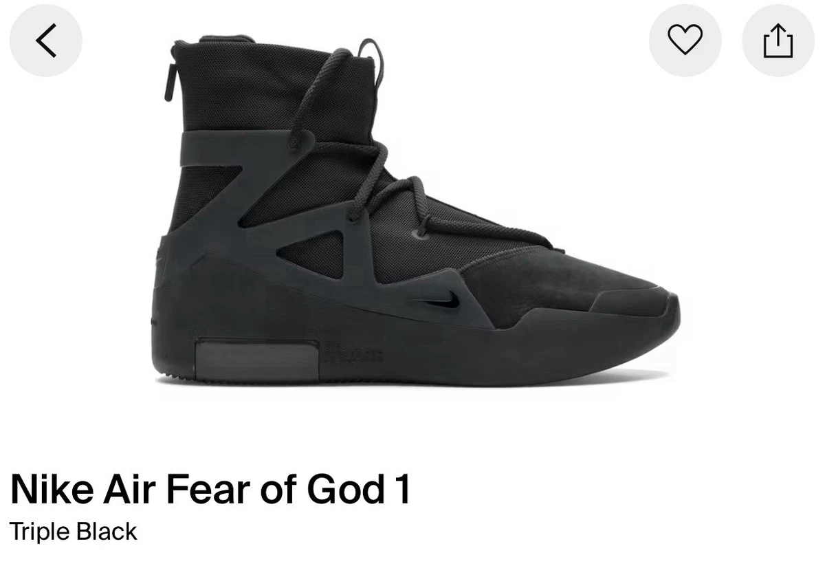 Nike Air Fear Of God 1 Black for Sale | Authenticity Guaranteed | eBay