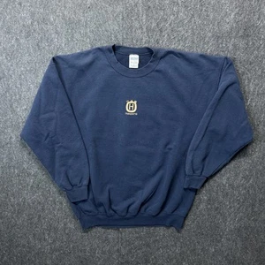 Vintage Husqvarna Chainsaw Logging Logger Crewneck Sweatshirt XL Embroidered - Picture 1 of 6