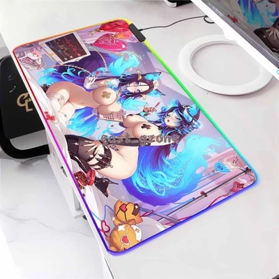 Anime Waifu Cups S4 Sexy RGB VTB Sinder Mouse Pad Season 4 LED Keyboard Mat - Image 1 of 4