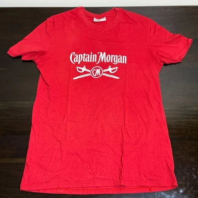 Captain Morgan Red Large T-shirt Bar staff rear spellout - Image 1 of 4