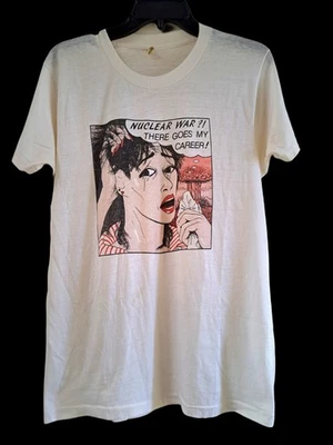 Camiseta Vintage 1983 POP ART Pantalla Estrellas Guerra Nuclear?! There Goes My Career Foto 1 de 4
