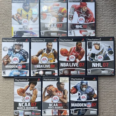Lote de 10 Videojuegos Deportivos Sony PlayStation 2 Madden NHL NCAA NBA Foto 1 de 4
