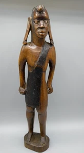 Massai afrikanische Holzfigur handgeschnitzt Vintage H-31 cm - Bild 1 von 10