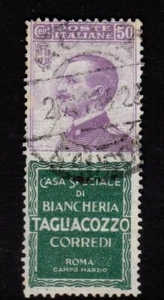 Francobolli pubblicitari Tagliacozzo c 50 usato Cilio - Imagen 1 de 2
