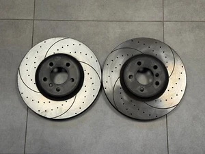 BMW X5 E70 F15 X6 E71 F16 ROTINGER Perforated Front Brake Disc Ventilated 2x - Picture 1 of 13