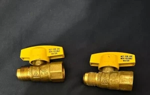 PACK OF 2 BRASSCRAFT TBV8-8 GAS BALL VALVE 1/2'' ROUGH BRASS RV PROPANE SHUT OFF - Picture 1 of 5