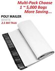 1~5000 Multi-Pack 5X7 White Poly Mailers Shipping Envelopes Self Sealing Bags