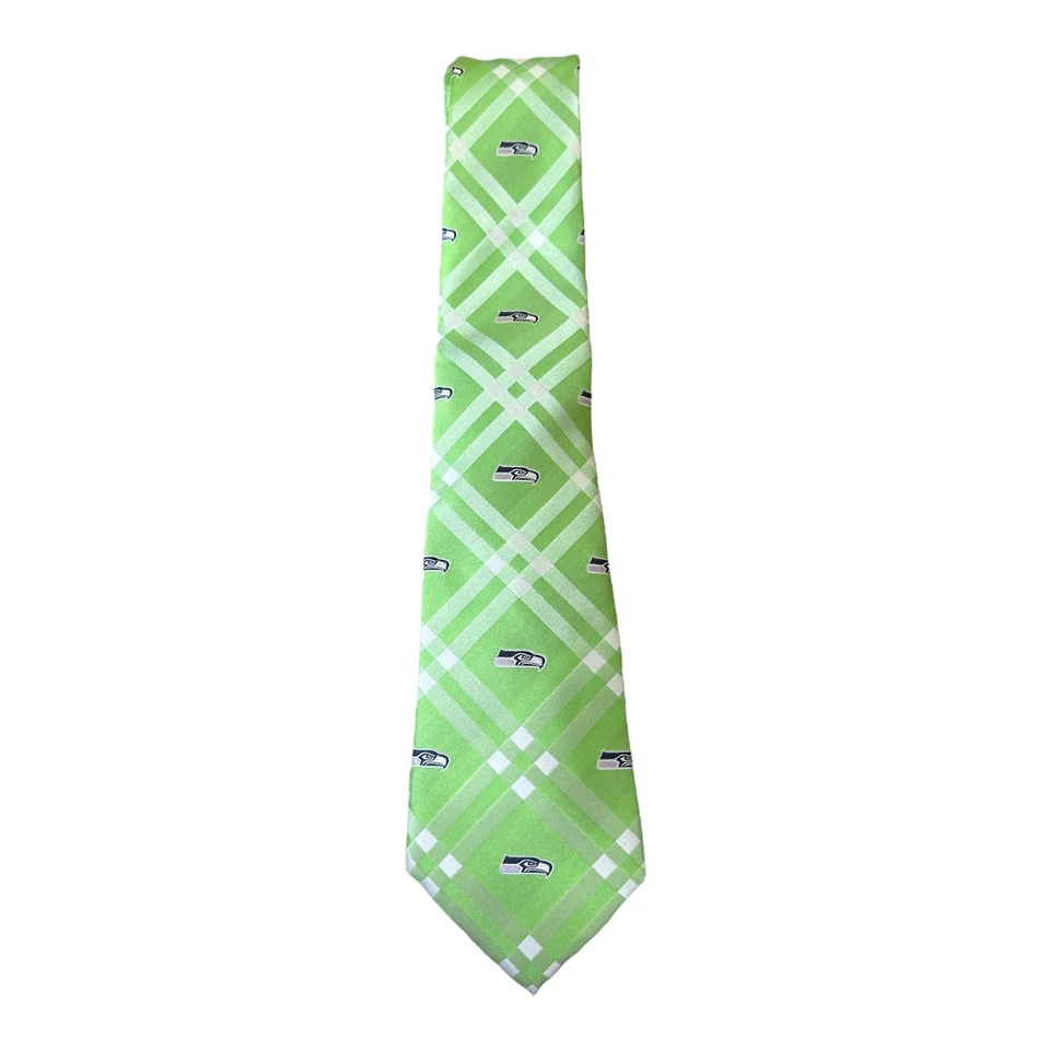 Corbata de cuello con logotipo a cuadros de los Seattle Seahawks de la NFL Foto 1 de 1