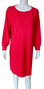 NIC+ZOE $168 Women's Red Poppy Dress Long Sleeve Size M New With Tags NWT - Picture 1 of 11