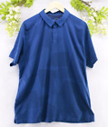 Under Armour Men's Heat Gear Polo Shirt Loose Fit Performance Blue Geometric XL