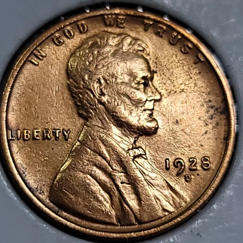 1928 D Lincoln Cent Wheat Penny  2517 Cover