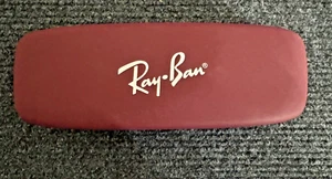 Ray-Ban Red Burgundy Slim Hard Clamshell Glasses Case Hard Shell Sun Glasses - Picture 1 of 11
