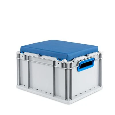 MÜLLER & SOHN Eurobox NextGen Seatbox Sitzkissen Hocker offene Griffe Angelkiste Campingkiste