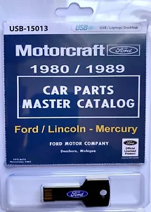 1980 - 1989 Ford Lincoln Mercury Master Car Parts Catalog on USB - Picture 1 of 7