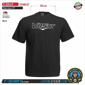 T-SHIRT Maglietta adatta a Moto Guzzi V85 TT moto style nera aquila TH MG A7 - Picture 1 of 2