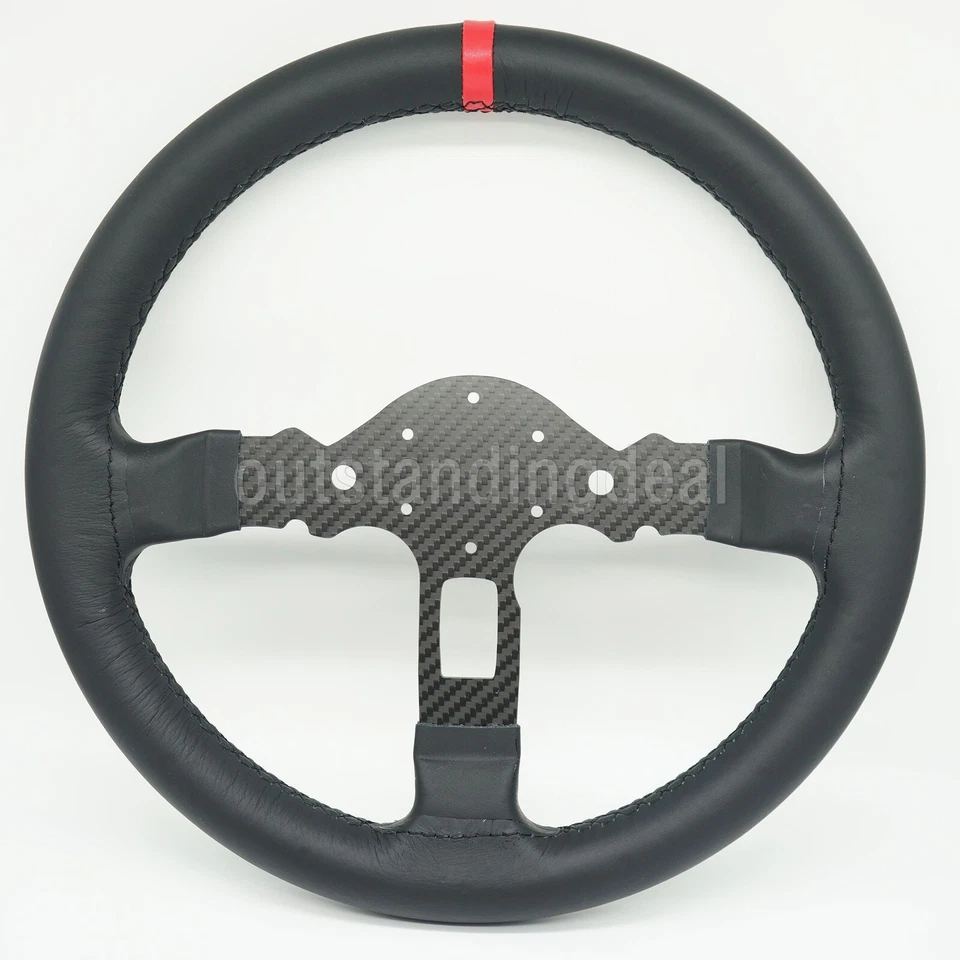 Volante 13" mod fibra di carbonio volante avvolto in pelle per G29/G923 - Immagine 1 di 1