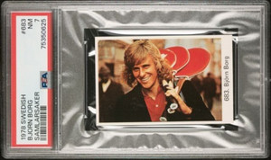 1978 Swedish Samlarsaker Card #683 BJORN BORG Tennis Champion PSA 7 NM