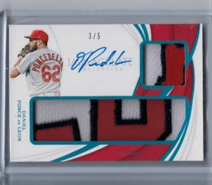 2019 Immaculate Collection Daniel Ponce de Leon Patch Auto Blue RC #'ed 3/5 - Bild 1 von 1