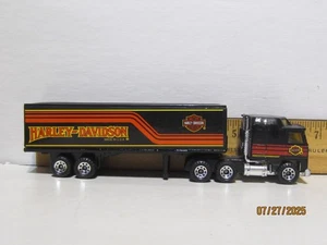 1981 Matchbox 6 1/2" Kenworth Harley Davidson Tractor Trailer 1:64 scale - Picture 1 of 6