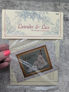 Lavender & Lace THE WEDDING Counted Cross Stitch Pattern Victorian Bride Groom - Picture 1 of 2