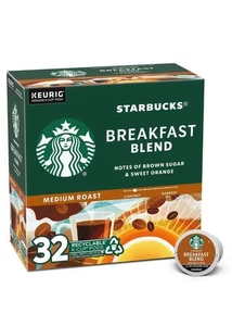 Starbucks Medium Roast Kaffeepads Frühstücksmischung für Keurig Brüher 128 Stück - Bild 1 von 6