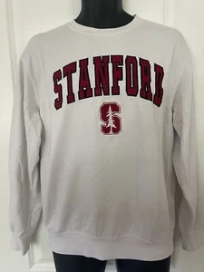 Stanford Rundhalsausschnitt Pullover Sweatshirt weiß Medium - Bild 1 von 8