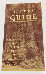 Santa Cruz California Big Trees Park Small Tourist Travel Brochure Map 1950s - Picture 1 of 5