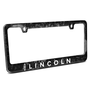 Lincoln Logo Real Black Forged Composite Carbon Fiber License Plate Frame - Picture 1 of 8