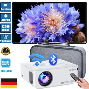 2024 NEU Beamer Projektor LCD 1080P 5G WiFi Bluetooth Android TV UHD Heimkino - Bild 1 von 13