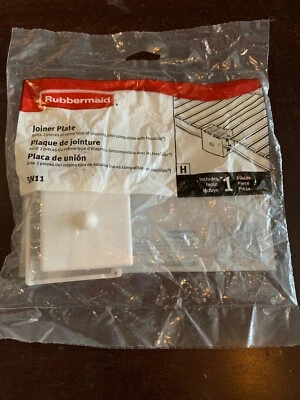 JOINER PLATE Rubbermaid 3N11 incluye 1 pieza para unir 2 estantes ¡NUEVO! Foto 1 de 2