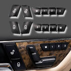 12X Matte Black Memory Seat Door Lock Button Cover Fits 13-19 W166 Ml350 Gle350