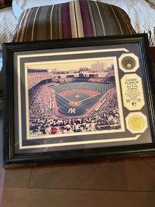 NY Yankees Original stadium framed Photo Limited Ed., Original Dirt, Gold Coin - Picture 1 of 2