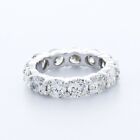 5ct tw I VS2 Round Earth Mined Certified Diamonds 18K Gold Classic Eternity Ring