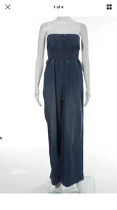 NWT Current Elliott Pull On Wide Leg Cotton Jumpsuit S (sample) - Picture 1 of 9