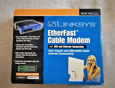 Linksys EtherFast Cable Modem with USB & Ethernet Connections (BEFCMU10 ver. 2) - Image 1 of 4